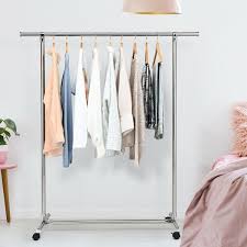 We've compiled the most stylish clothes racks and rails for your home keep it simple with this wide heavy duty clothes rail. Clothing Rack Stainless Steel Heavy Duty Hanging Rail With Wheels In 2021 Clothing Rack Rolling Clothes Rack Hanging Rail