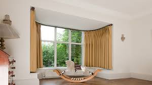 mere a bay window for a curtain pole