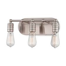 Minka Lavery Downtown Edison 8 25 Inch 3 Light Wall Mount Bath Fixture In Brushed Nickel Bed Bath Beyond