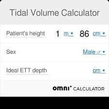 tidal volume calculator ideal ett depth