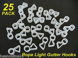 25 Pack Rope Light Gutter Hooks Clips Specially For Christmas Rope Lights Ebay