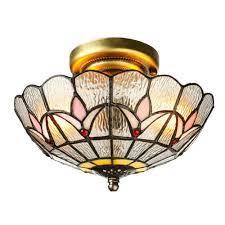 Stained Glass Tiffany Style Flush Mount