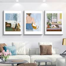 Set Of Three Ps Framed Canvas Paintings