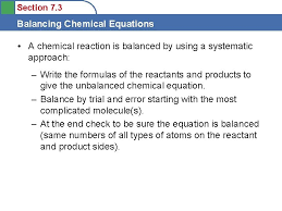 Section 7 3 Balancing Chemical