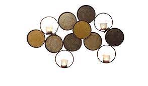 Shop for candle wall sconces at bed bath & beyond. Amazon Com My Swanky Home Gold Bronze Modern Circles Wall Sconce Votive Candle Holder Home Kitchen