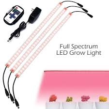 Hard Led Grow Light Strip With Full Spectrum Leds 36w Ip65 Waterproof Dimmable Led Plant Grow Light Bar For Germination Growth And Flowering With 12v 3a Power Supply Set Of 3 All In