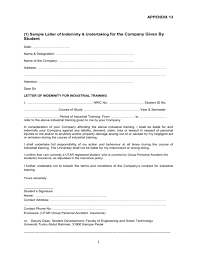 For example, if you're applying for a position as a reporting intern at a local publication, you could discuss your role as editor for the student paper or how your previous job as an office receptionist taught you the importance of. Sample Letter Of Indemnity Utar Industrial Training Management