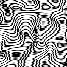 Abstract Geometric Wavy Background Black And White Stripes Pattern
