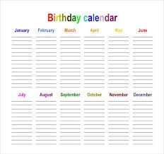 46 Birthday Calendar Templates Psd Pdf Excel Free