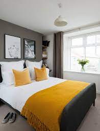25 cool grey and yellow bedrooms that