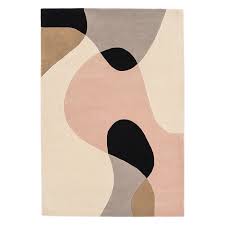 abstract shapes rug in 100 wool so