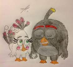 Drawing for a dream — Bomb and Matilda in version “The angry birds...