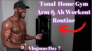 ab workout routine tonal home gym