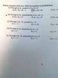 Solved Find An Equation Of The Line