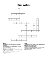 body systems crossword