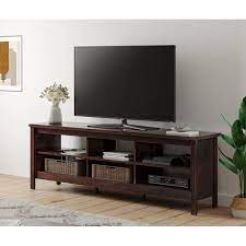 I made this tv cabinet unit because i'd purchased a new tv but when i had assembled the legs on the tv i soon realised the tv stand i had was too small so i. Wampat Farmhouse Tv Stand For 75 Flat Screen Console Table Storage Cabinet Brown Tv Entertainment Center For Living Room 70 Inch Walmart Com Walmart Com