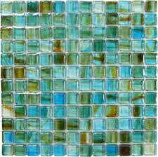Turquoise 1x1 Blue Glossy Glass