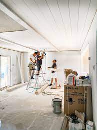 Easily Cover Popcorn Ceilings With Shiplap