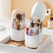 storage box with makeup brush holder
