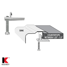 steel kitchen sink mounting clips