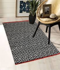 black diamond pattern cotton rugs size