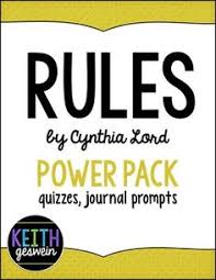 Rules by Cynthia Lord  Summary   Setting   Video   Lesson     Powers of    Math Face Off   NBT  