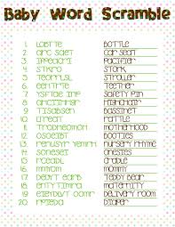 36 Adorable Baby Shower Word Scrambles Kittybabylove
