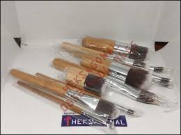 jual bamboo makeup brush set 11pcs