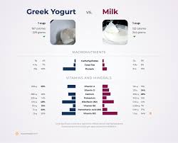 nutrition comparison greek yogurt vs milk