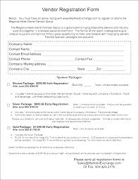 Vendor Event Application Template Supplier Information Form