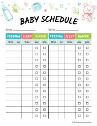 Printable Baby Schedule Chart To Help Baby Settle Into