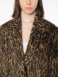 Msgm Leopard Print Faux Fur Coat Farfetch
