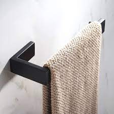 Or invest in small towel holders for hand towels and face cloths. Amazon Com Junsun Matte Black Towel Ring Stainless Steel Towel Holder Contemporary Bathroom Hardware Towel Bar For Bathroom Lavatory Wall Mounted Home Kitchen