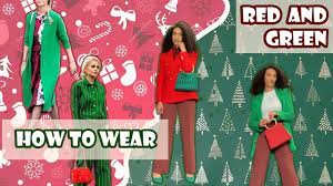how to wear red and green without