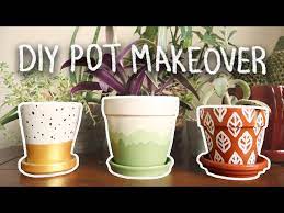 Diy Pot Makeover Painting Plant Pots