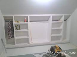 Slanted Wall Built Ins With