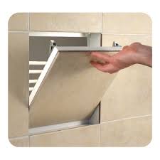 latch recessed access panel for tile