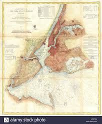 Coast Chart No 21 New York Bay And Harbor New York