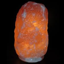 Himalayan Rock Salt Natural Crystal Lamp 14 Tall Soft Calm Therapeutic Light Naturally Formed Salt Crystal