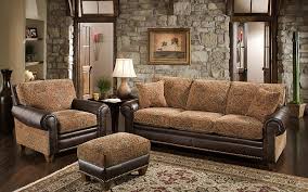 brown fabric padded 2 piece sofa set