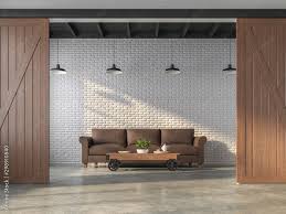 3d Render There Are White Brick Walls