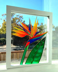 Paradise Bird 11x9 Glass Painting Sun