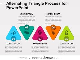 Alternating Triangle Process For Powerpoint Presentationgo Com