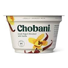Chobani Non Fat Greek Yogurt Vanilla Blended 5 3oz