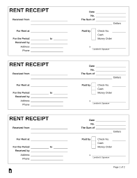Printable Rent Receipts Under Fontanacountryinn Com
