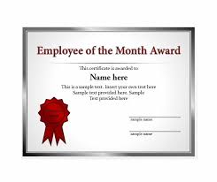 30 Printable Employee Of The Month Certificates Template