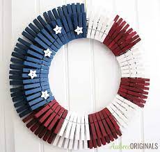 diy 4th of july clothespin wreath easy