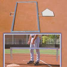 Done forget to allow for the distance away from the plate for the inside edge of the batter's box. Foldable Batter S Box Templates Bsn Sports