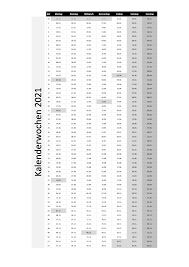 Alle kalenderwochen (kw) für 2021. Kalenderwochen 2021 Schweiz Excel Pdf Schweiz Kalender Ch