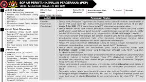 Sop am pkp 3.0 yang dikeluarkan oleh mkn. Kementerian Perusahaan Perladangan Dan Komoditi Garis Panduan Sop Am Perintah Kawalan Pergerakan 3 0